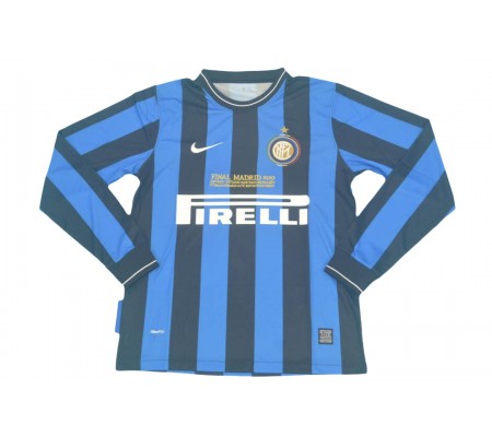 Inter Milan 09/10 UCL Finals Home Blue Long Sleeve Soccer Jersey